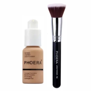Full Coverage Liquid Foundation & Foundation Flat Kabuki Brush