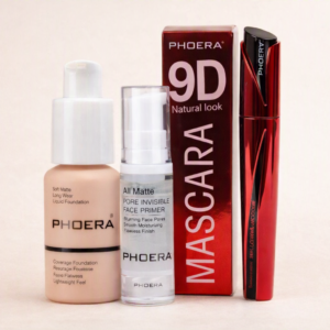 Phoera 3 in one Combo Silky full coverage foundation, primer and Mascara
